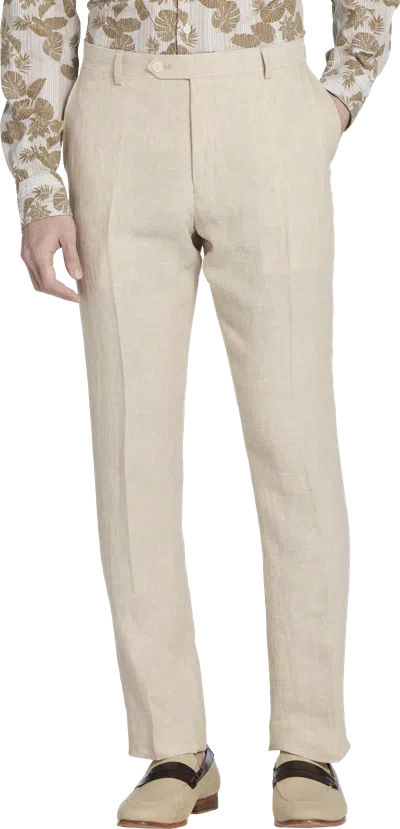 Tommy Hilfiger Big & Tall Modern Fit Linen Men's Suit Pants In Neutral