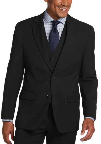 Tommy Hilfiger Big & Tall Modern Fit Men's Suit In Black
