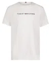 Tommy Hilfiger Little Boys Essential Embroidered Logo Graphic Cotton T-shirt In Ecru
