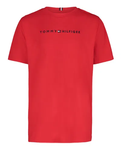Tommy Hilfiger Kids' Big Boy Tomas Short Sleeve Tee In Tommy Red