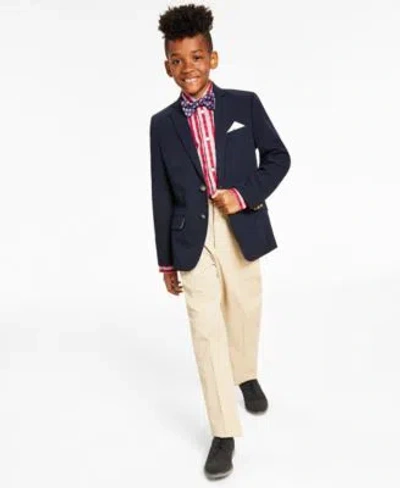 TOMMY HILFIGER BIG BOYS BLAZER PLAID SHIRT PANTS BOWTIE SEPARATES