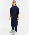 Tommy Hilfiger Little Boys Elevated Logo Embroidered Fleece Hoodie In Ecru