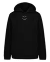 Tommy Hilfiger Big Boys Essential Logo Embroidered Fleece Hoodie In Black