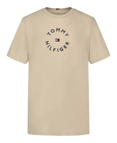 Tommy Hilfiger Kids' Big Boys Essential Lockup Short Sleeve T-shirt In Neutral