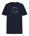 Tommy Hilfiger Big Boys Essential Lockup Short Sleeve T-shirt In Blue