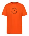 Tommy Hilfiger Big Boys Essential Lockup Short Sleeve T-shirt In Orange