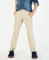 Tommy Hilfiger Big Boys Flat Front Stretch Chino Pant In Travel Khaki