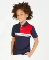 Tommy Hilfiger Little Boy's & Boy's Nasir Colorblock Polo In Swim Navy