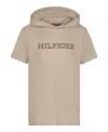 Tommy Hilfiger Little And Toddler Boys Hilfiger Hooded Tee In Sandalwood
