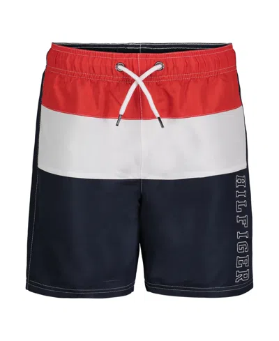 Tommy Hilfiger Kids' Big Boys Hilfiger Swim Trunk In Navy Blazer