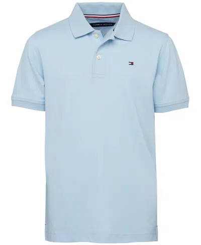 Tommy Hilfiger Kids' Big Boys Ivy Stretch Polo Collared Shirt In Capri Blue