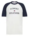 Tommy Hilfiger Big Boys Raglan Terry Short Sleeve Knit T-shirt In White