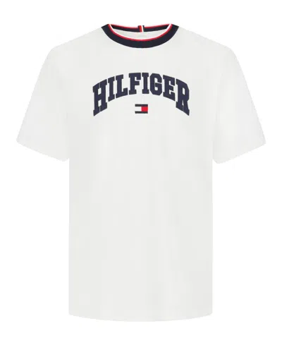 Tommy Hilfiger Kids' Big Boys S-xl Hilfiger Arch Short Sleeve T-shirt In White