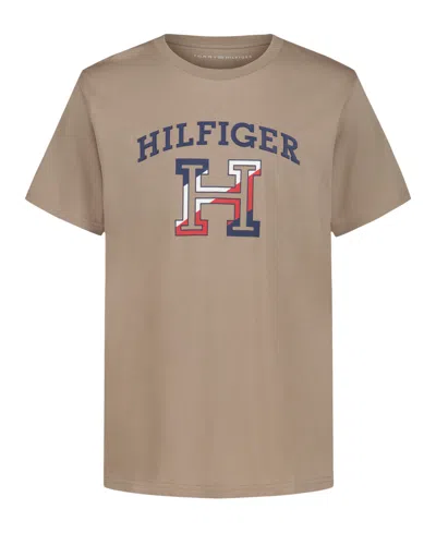 Tommy Hilfiger Kids' Big Boys S-xl Short Sleeve T-shirt In Brown