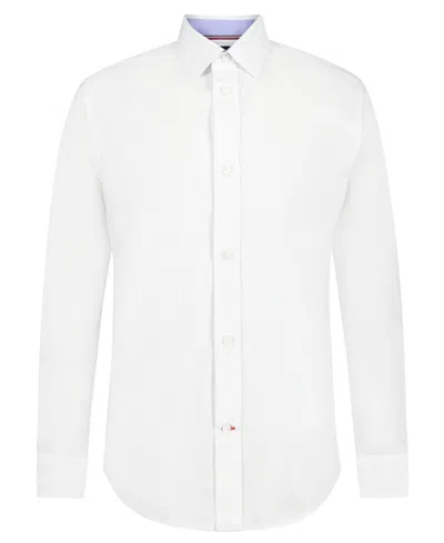 Tommy Hilfiger Kids' Big Boys Solid Long Sleeves Shirt In White