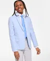 Tommy Hilfiger Big Boys Stretch Linen-look Sport Coat In Blue