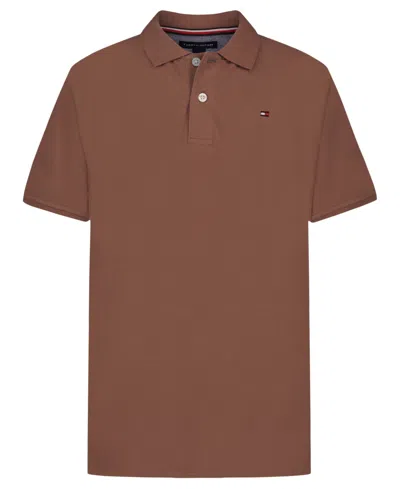 Tommy Hilfiger Kids' Big Boys Stretch Polo Shirt In Brown
