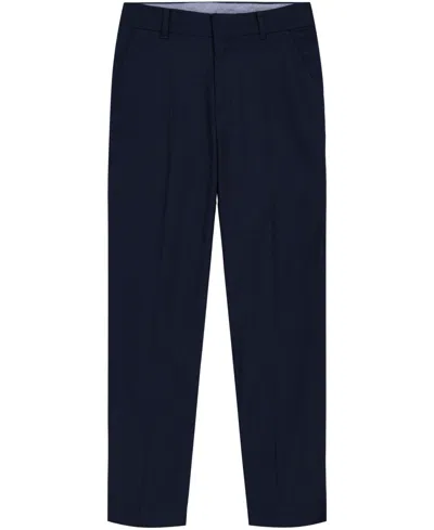 Tommy Hilfiger Kids' Big Boys Stretch Sharkskin Machine Washable Pants In Navy