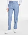 Tommy Hilfiger Big Boys Stretch Sharkskin Machine Washable Suit Pants In Blue