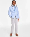 Tommy Hilfiger Big Boys Stretch Linen-look Sport Coat In Black