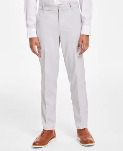 Tommy Hilfiger Kids' Big Boys Th Flex Machine Washable Stretch Performance Dress Pants In Heather Grey