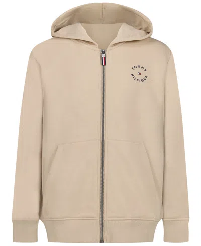 Tommy Hilfiger Kids' Big Boys Tommy Elevated Full Zip Hoodie In Brown