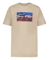 Tommy Hilfiger Big Boys Tommy Skyline Short Sleeve T-shirt In Brown