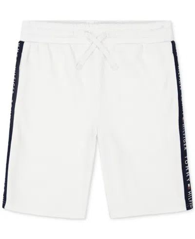 Tommy Hilfiger Kids' Big Boys Tommy Taping Knit Shorts In Fresh Whit