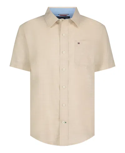 Tommy Hilfiger Kids' Big Boys Tommy Texture Shirt In Fog