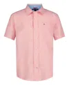 Tommy Hilfiger Big Boys Tommy Texture Shirt In Peach