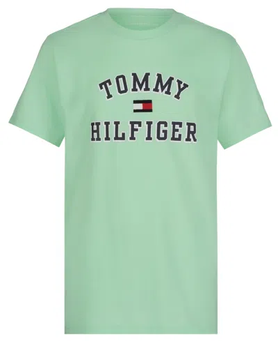 Tommy Hilfiger Kids' Big Boys Varsity Short Sleeve Tee In Green Ash