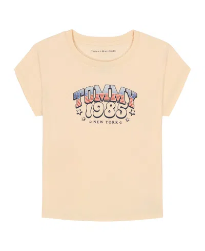 Tommy Hilfiger Kids' Big Girls 1985 Cap Sleeve T-shirt In Nude
