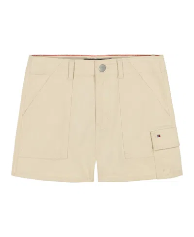 Tommy Hilfiger Kids' Big Girls Cargo Shorts In Wood Ash