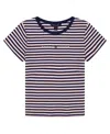 Tommy Hilfiger Big Girls Feeder Stripe Rib Short Sleeve T-shirt In Multi