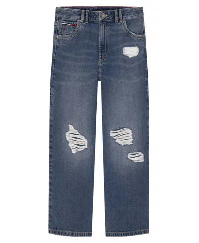 Tommy Hilfiger Kids' Big Girls Wide Leg Carpenter Jeans In Blue