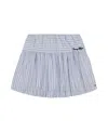 Tommy Hilfiger Big Girls Yarn Dye Stripe Bubble Skirt In Blue