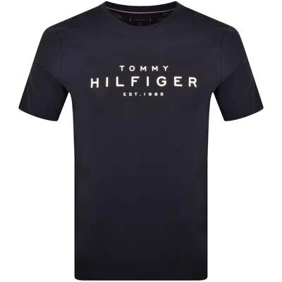 Tommy Hilfiger Big Logo T Shirt Navy