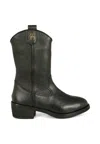 Tommy Hilfiger Black Boots For Girl With Logo In Black