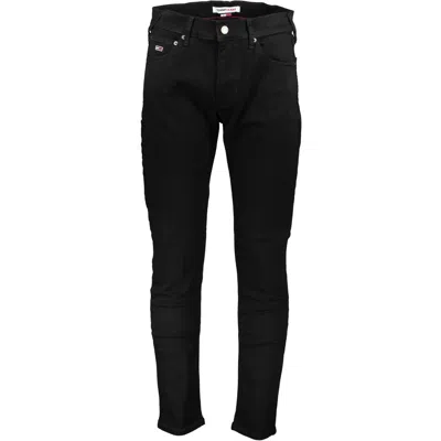 Tommy Hilfiger Black Cotton Jeans & Trouser In Blue