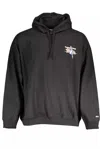 Tommy Hilfiger Sleek Hooded Sweatshirt With Embroidered Logo In Black