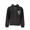 Tommy Hilfiger Elegant Black Cotton Zip Hoodie