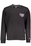 Tommy Hilfiger Sleek Crew-neck Cotton Sweatshirt In Black
