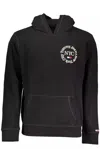 Tommy Hilfiger Elegant Black Hooded Sweatshirt With Embroidered Logo