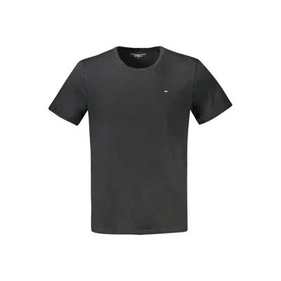 Tommy Hilfiger Black Cotton Men Tshirt In Gray