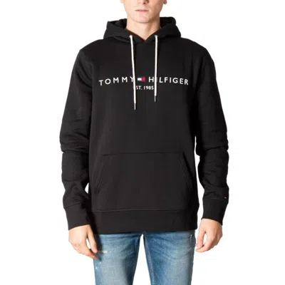 Tommy Hilfiger Hoodie À Logo En Coton Biologique In Black