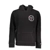 Tommy Hilfiger Elegant Black Hooded Sweatshirt With Embroidered Logo In Black