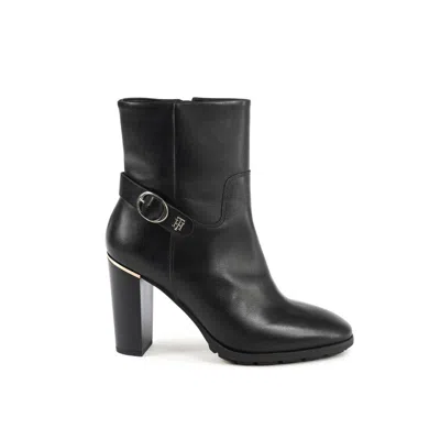Tommy Hilfiger Black Leather Ankle Boots