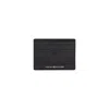 Tommy Hilfiger Black Leather Cardholder In Black