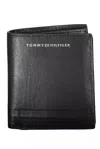 Tommy Hilfiger Sleek Black Leather Wallet With Coin Purse In Black