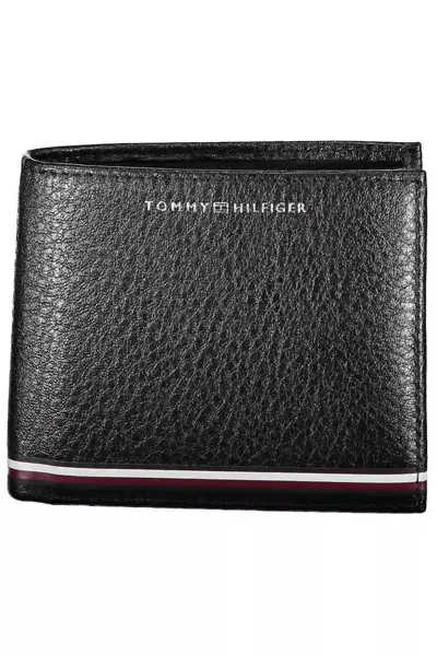 Tommy Hilfiger Elegant Black Leather Bifold Wallet